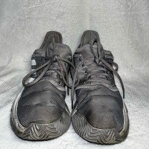 grey adidas running shoes